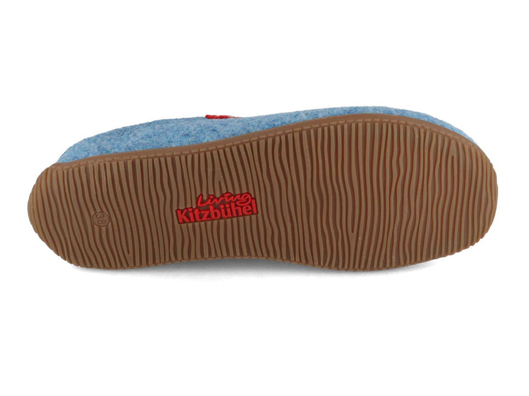 1 LIVING-KITZBHEL-Women-Felt-Slippers-Swiss-Cross-blue-mountain #farbe_Blue