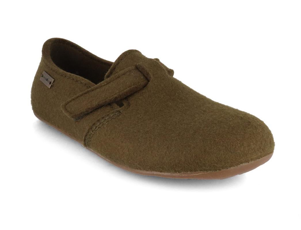 HAFLINGER-Women-Men-Closed-Heel-Velcro-Slippers-Everest-Focus-olive #farbe_Green