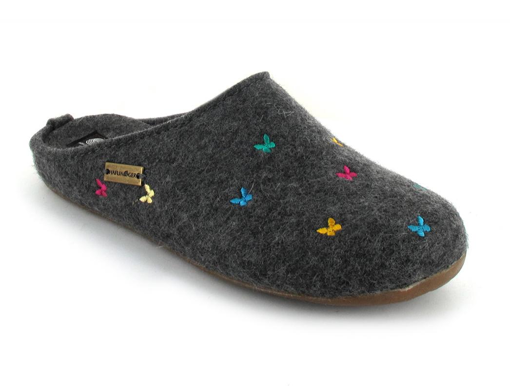 HAFLINGER-Slipper--Everest-Farfalline-Anthracite #farbe_Grey