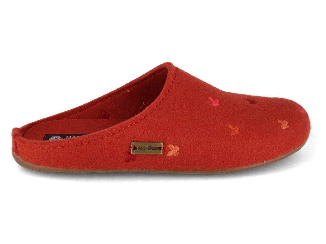 1 HAFLINGER-Slipper--Everest-Farfalline-Terracotta #farbe_Orange