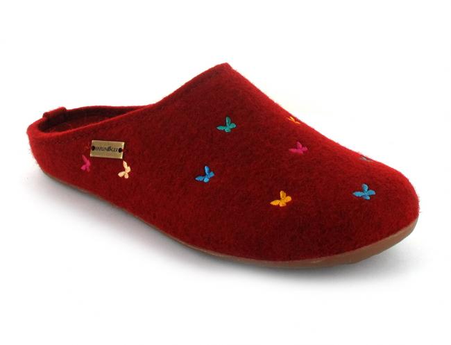 haflinger-womens-felt-slippers-farfalline #color_paprika