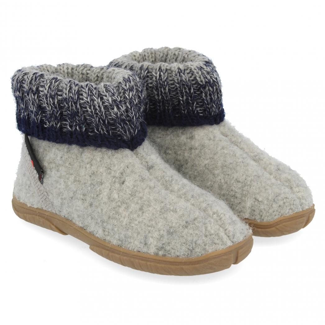 HAFLINGER-Boys-Girls-Slipper-Boots-Yuki-stone-gray #farbe_Grey