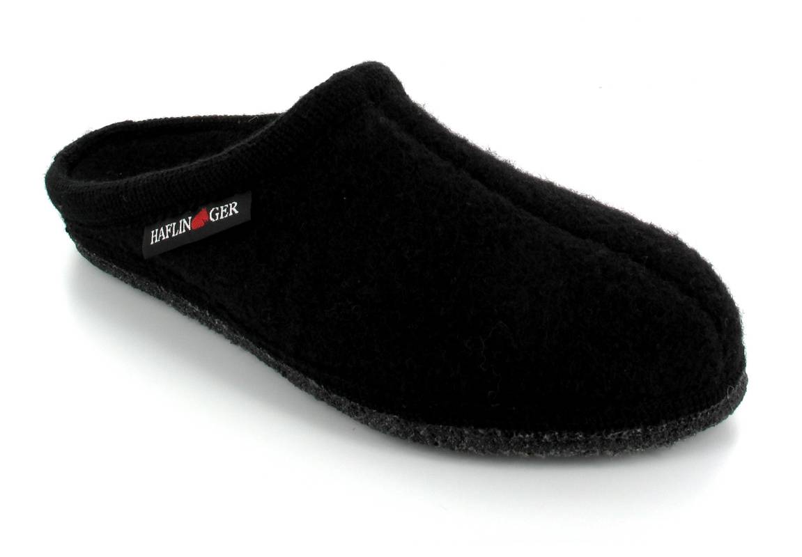 HAFLINGER-Boiled-Wool-Soft-Sole-Slipper--Alaska-Black #farbe_Black