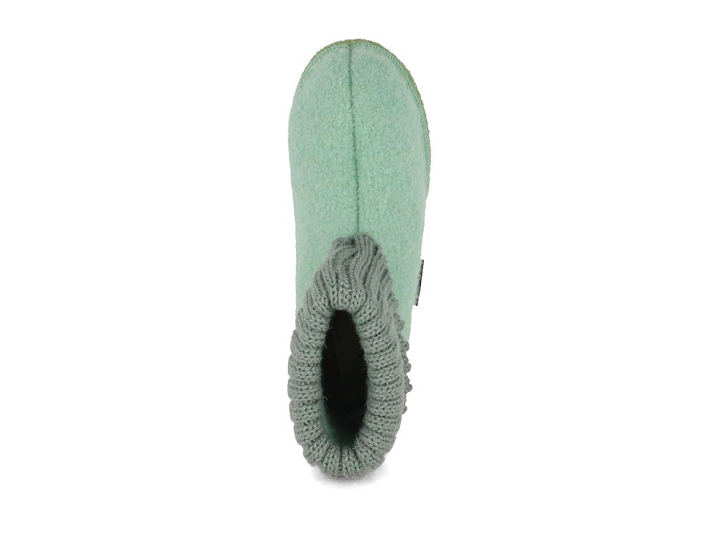 1 HAFLINGER-Women-Boiled-Wool-Slipper-Boots-Karl-peppermint #farbe_Green