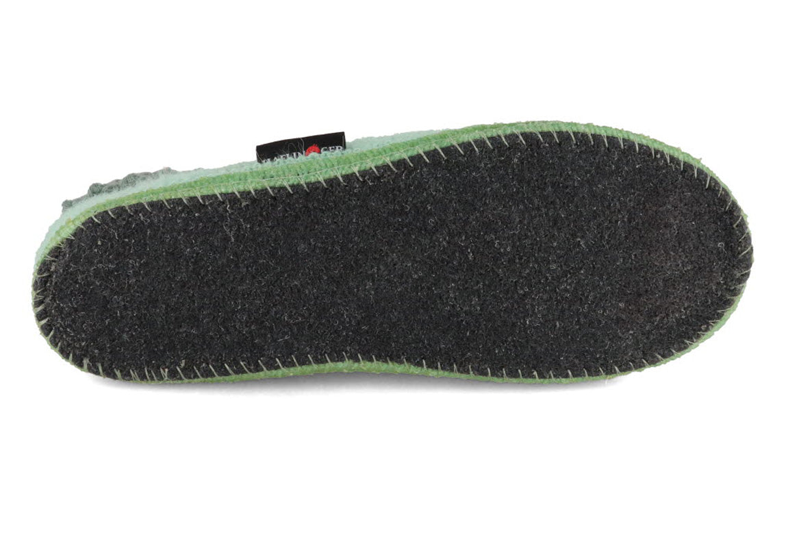 1 HAFLINGER-Women-Boiled-Wool-Slipper-Boots-Karl-peppermint #farbe_Green