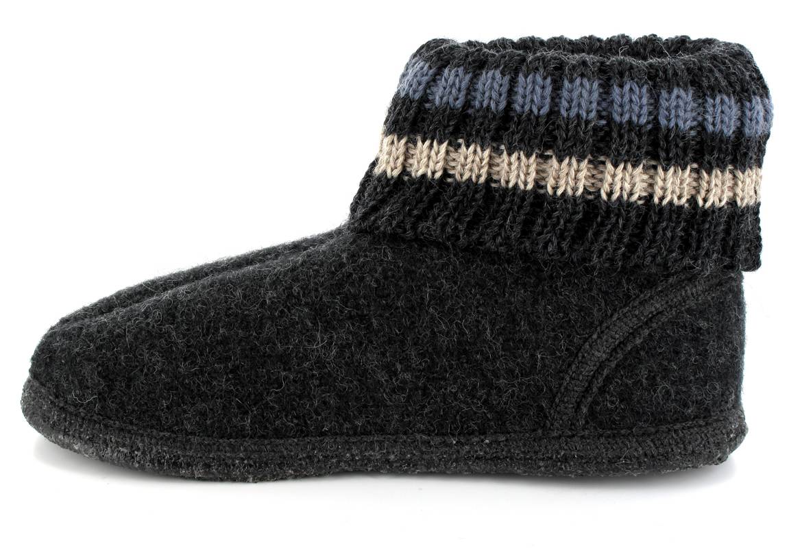 1 HAFLINGER-Slippers-Oversized--Paul-Graphite #farbe_Grey