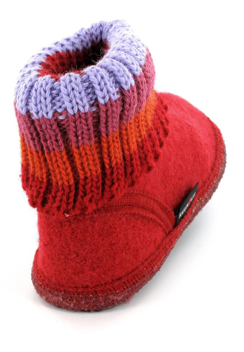 1 HAFLINGER-Womens-Slippers-Boots--Paul-Brick-Red #farbe_Red