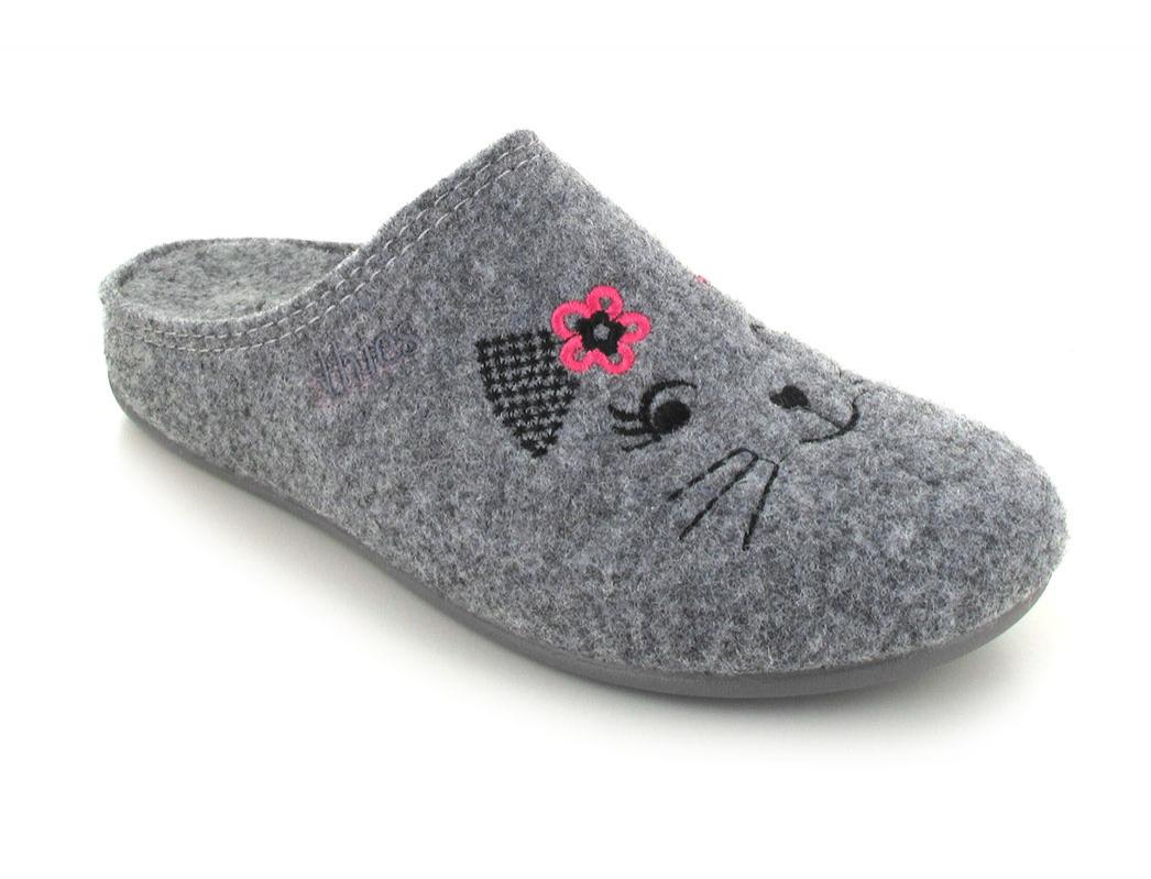 THIES-Slipper--Fieltro-Cat-Gris #farbe_Grey