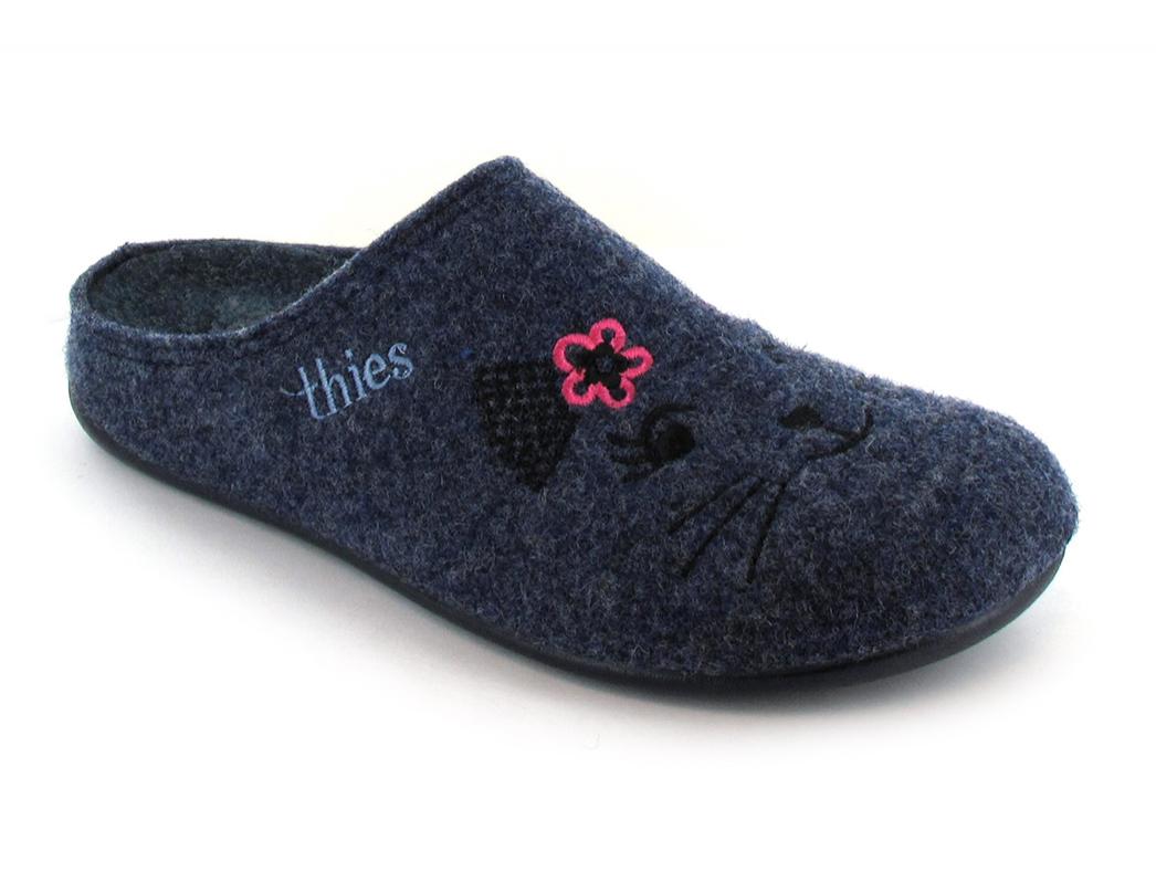 THIES-Slipper--Cat-Fieltro-Marinojas #farbe_Blue