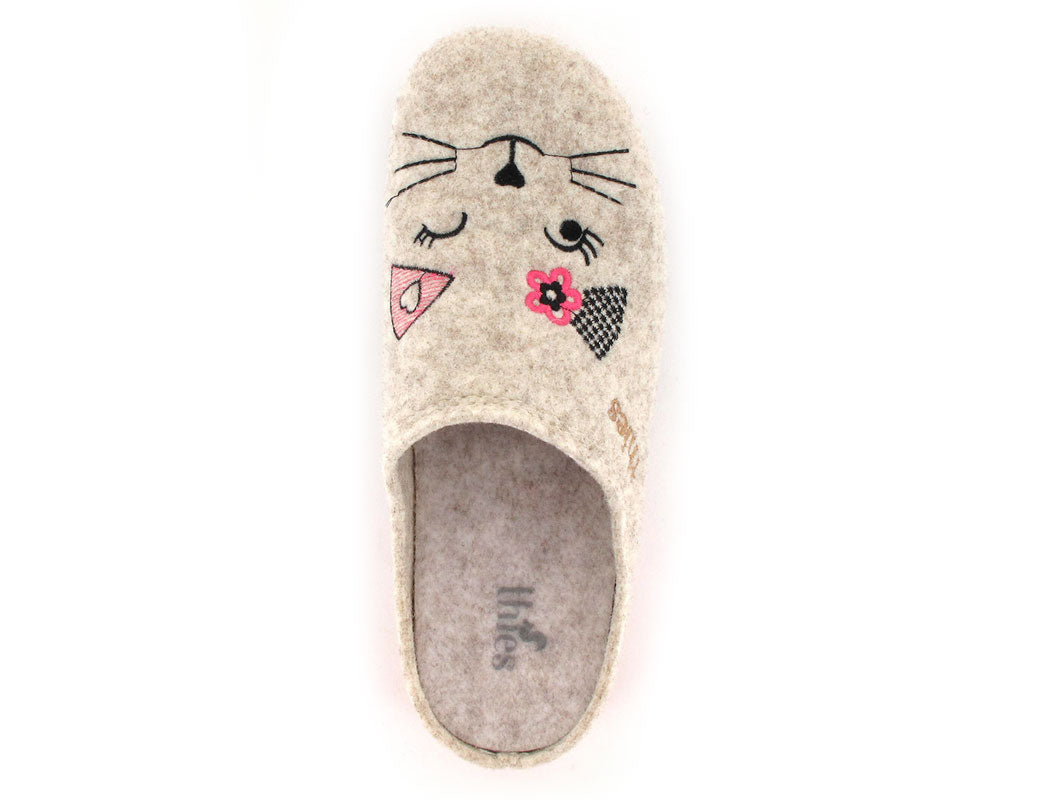 1 THIES-Slipper--Cat-Fieltro-Crudo #farbe_Beige