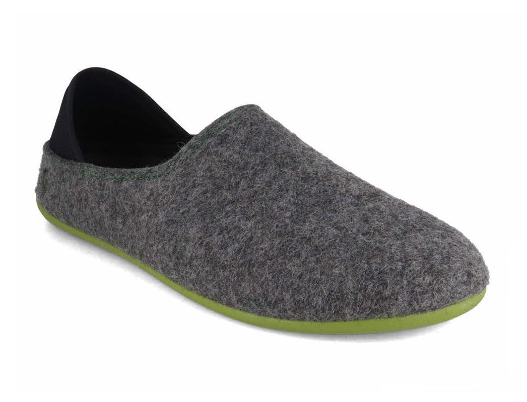 Gottstein-Men-Women-Slippers-Wool-SlipOn-anthracite-green #farbe_Grey