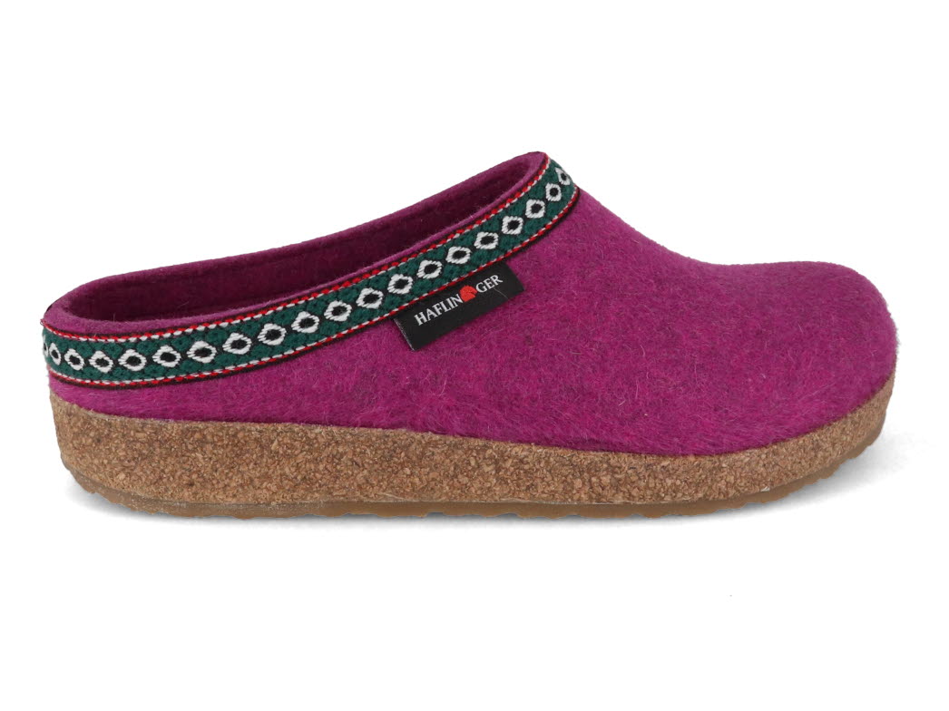 1 HAFLINGER-Clog--Grizzly-Franzl-Mulberry #farbe_Rosa