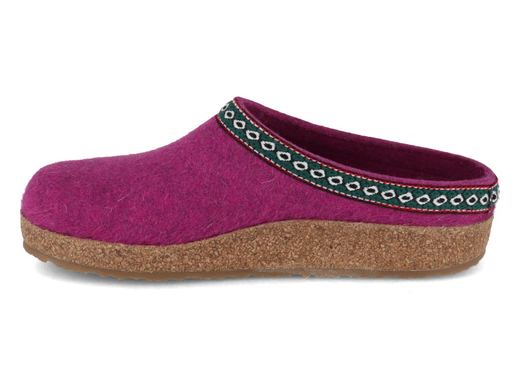 1 HAFLINGER-Clog--Grizzly-Franzl-Mulberry #farbe_Rosa