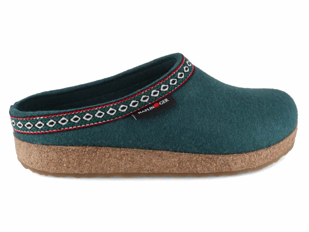 1 HAFLINGER-Men-Women-Clogs-Grizzly-Franzl-pine-green #farbe_Green