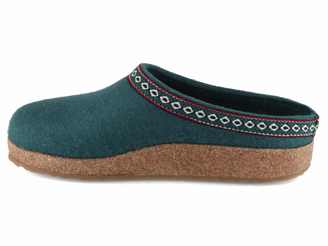 1 HAFLINGER-Men-Women-Clogs-Grizzly-Franzl-pine-green #farbe_Green
