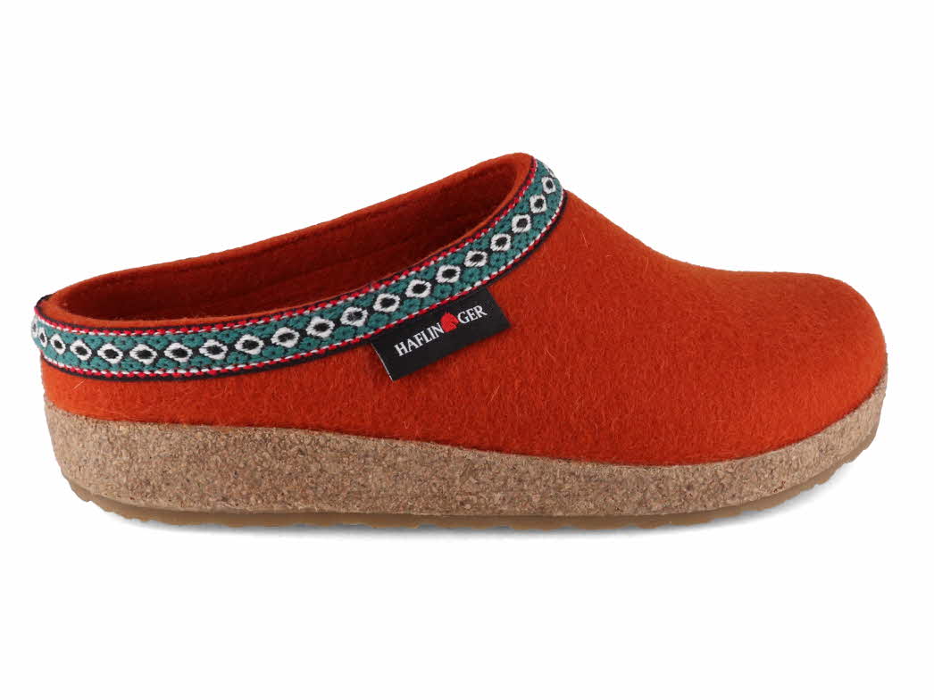 1 HAFLINGER-Men-Women-Clogs-Grizzly-Franzl-fox #farbe_Orange