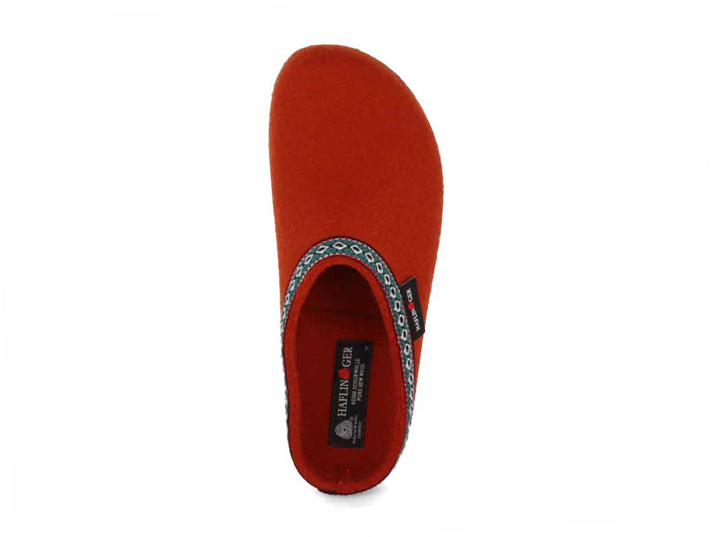1 HAFLINGER-Men-Women-Clogs-Grizzly-Franzl-fox #farbe_Orange