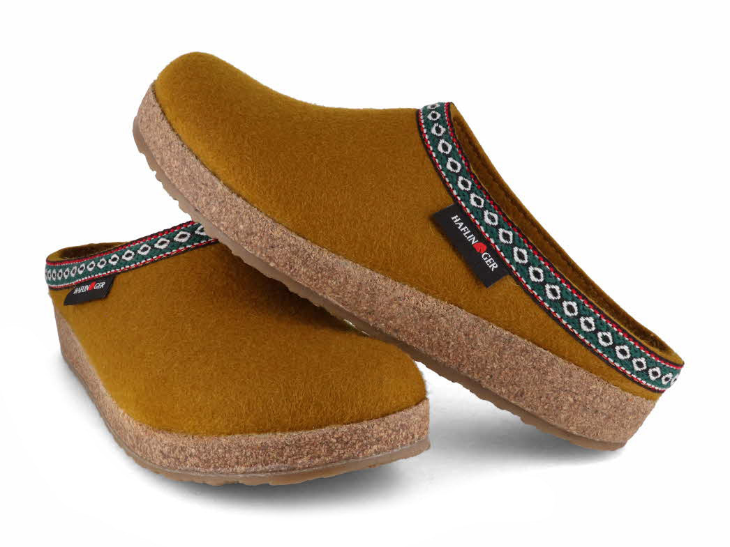 1 HAFLINGER-Men-Women-Clogs-Grizzly-Franzl-masala #farbe_Yellow