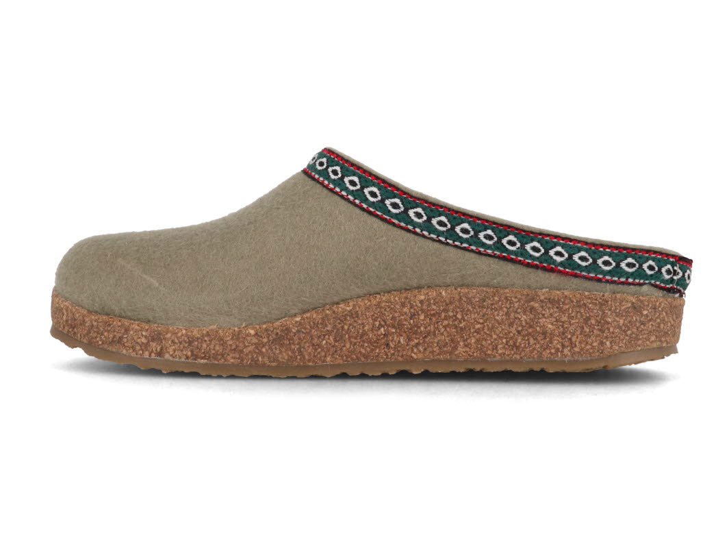 1 HAFLINGER-Men-Women-Felt-Clogs-Grizzly-Franzl-sahara #farbe_Green