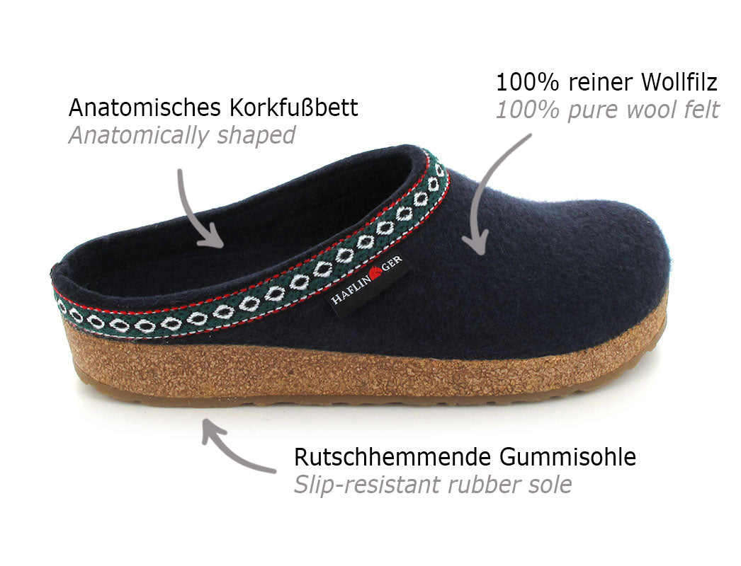 1 HAFLINGER-Classic-Wool-Felt-Clogs-From-Germany--Franzl-Blue #farbe_Blue