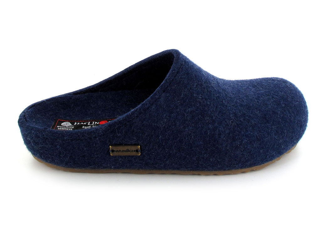 1 HAFLINGER-Felt-Slipper-Clogs--Grizzly-Michel-Blue #farbe_Blue