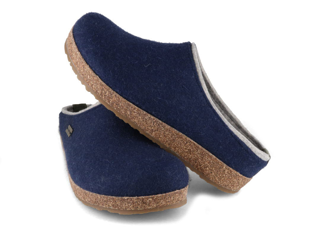 1 HAFLINGER-Women-Men-Felt-Clogs-Grizzly-Kris-jeans #farbe_Blue