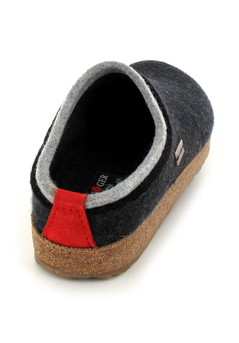 1 HAFLINGER-Kris-Unisex-Clogs--Grizzly-GraphiteGray #farbe_Grey