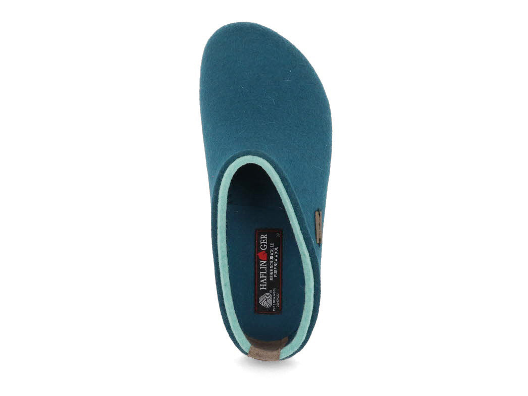1 HAFLINGER-Women-Felt-Clogs-Grizzly-Kris-turquoise #farbe_Teal