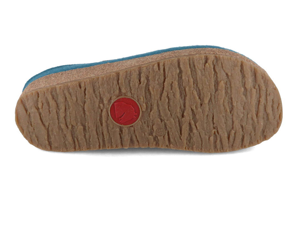 1 HAFLINGER-Women-Felt-Clogs-Grizzly-Kris-turquoise #farbe_Teal
