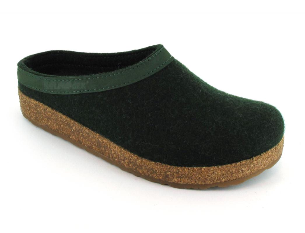 haflinger-gzl-colorful-grizzly-felt-clogs #color_forest green