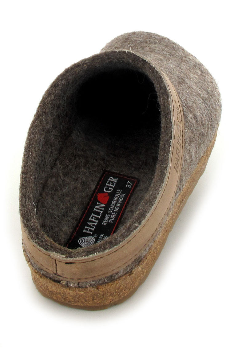 1 HAFLINGER-Clog--Grizzly-Torben-Turf #farbe_Beige