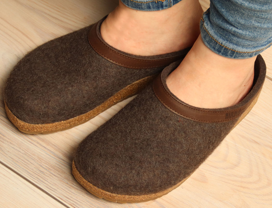 1 HAFLINGER-Clog--Grizzly-Torben-Brown #farbe_Brown