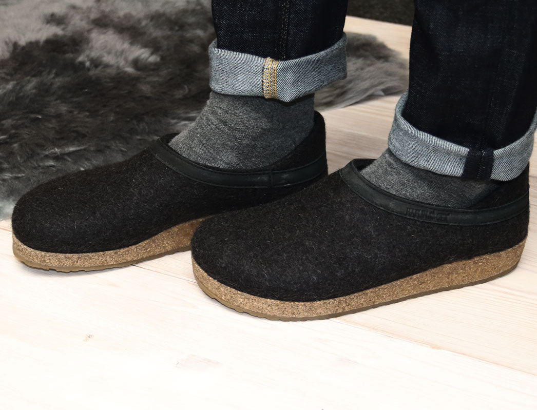 1 HAFLINGER-Clog--Grizzly-Buffalo-Graphite #farbe_Grey