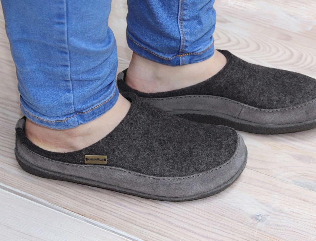 1 HAFLINGER-Clog--Blizzard-Skane-Anthracite #farbe_Anthrazit