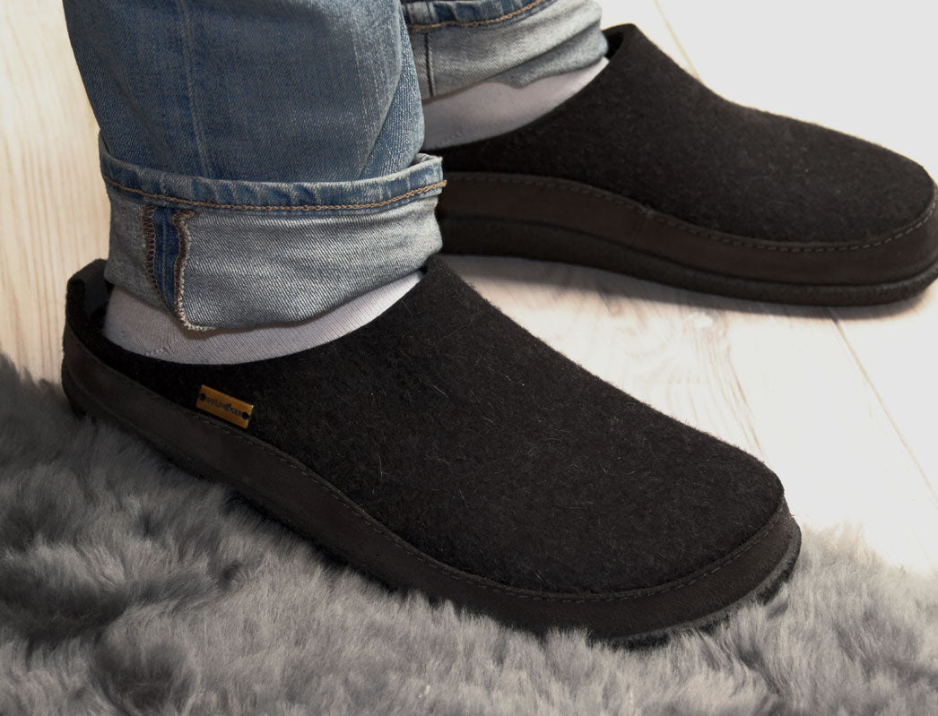 1 HAFLINGER-Clog--Blizzard-Skane-Graphite #farbe_Grey