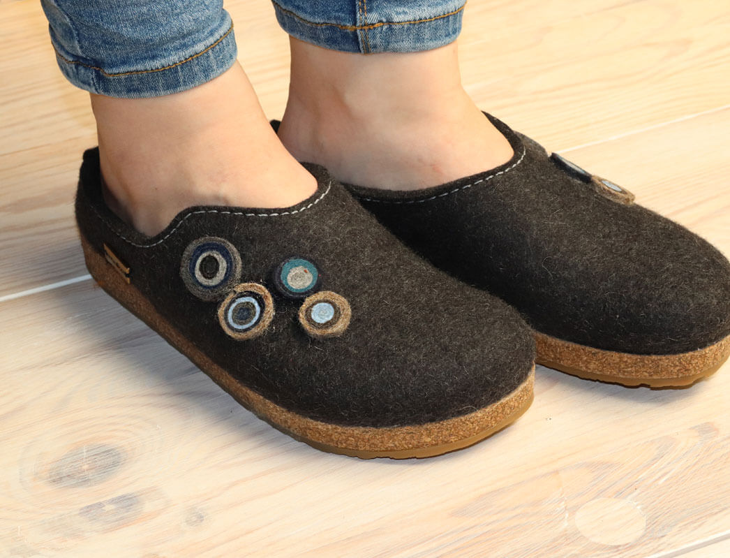 1 HAFLINGER-Clog--Grizzly-Kanon-Graphite #farbe_Grey