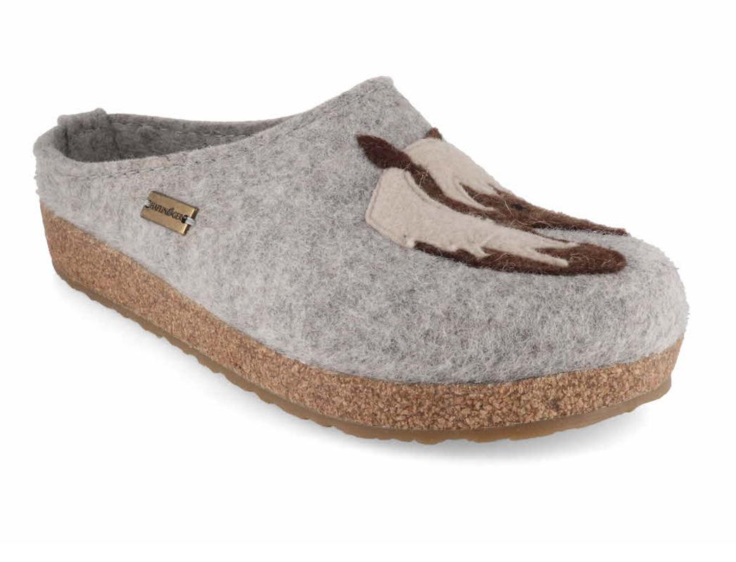 HAFLINGER-Women-Felt-Clogs-Grizzly-Cavallo-stone-gray #farbe_Grey