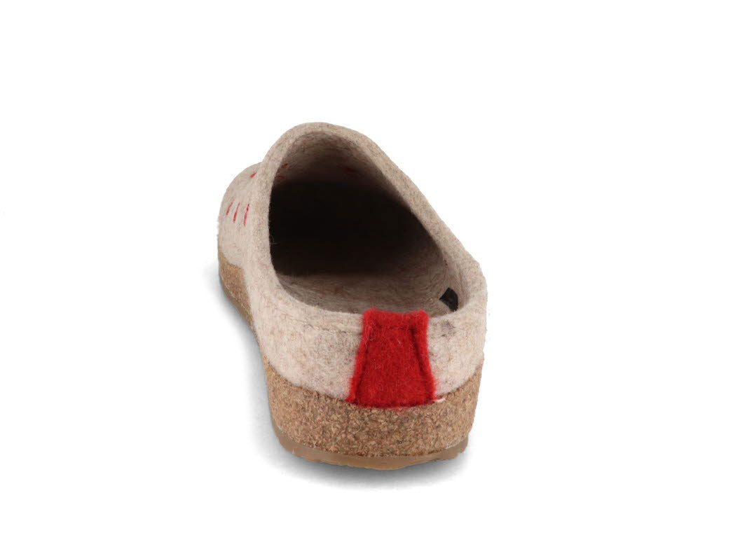 1 HAFLINGER-Women-Felt-Clogs-Grizzly-Cuoricino-beige #farbe_Beige