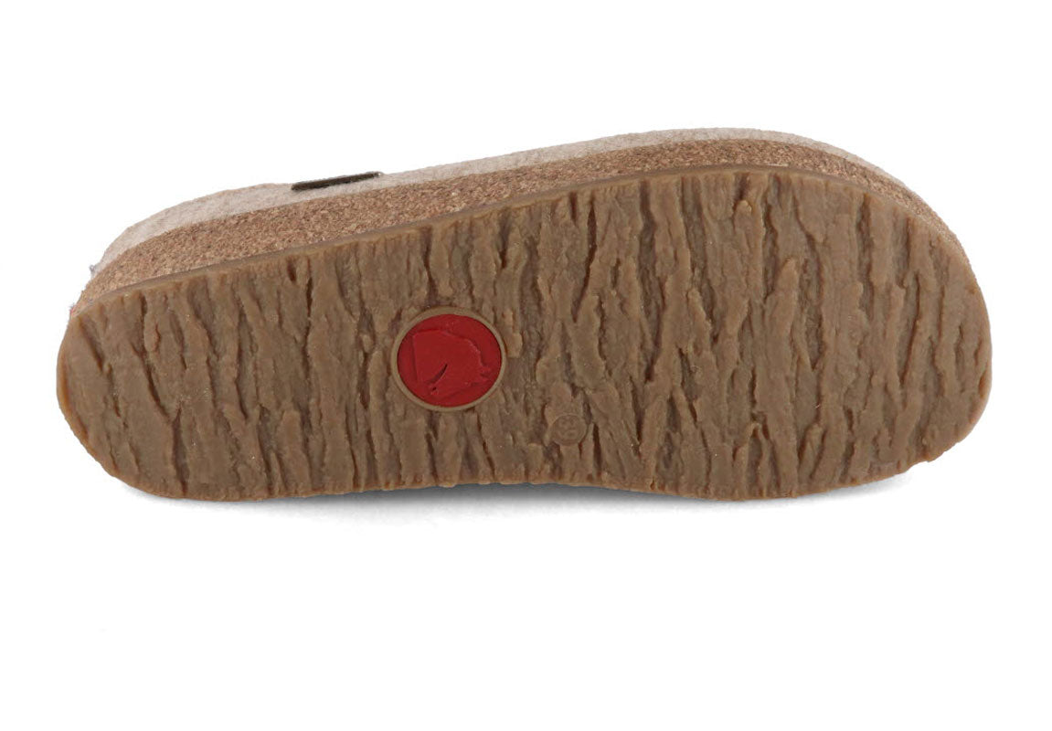 1 HAFLINGER-Women-Felt-Clogs-Grizzly-Cuoricino-beige #farbe_Beige