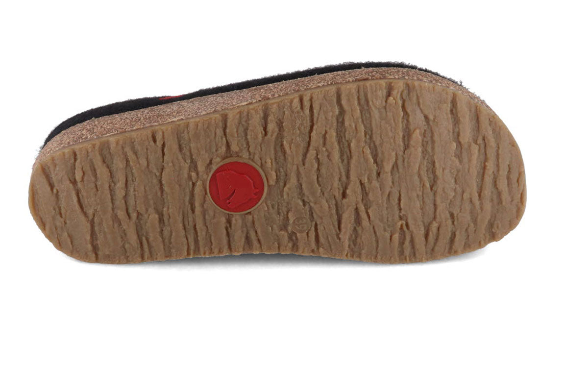 1 HAFLINGER-Women-Clogs-Grizzly-Letter-black #farbe_Black