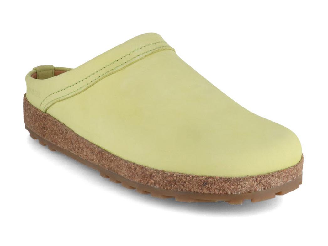 HAFLINGER-Women-Nubuck-Clogs-Malm-lime #farbe_Green