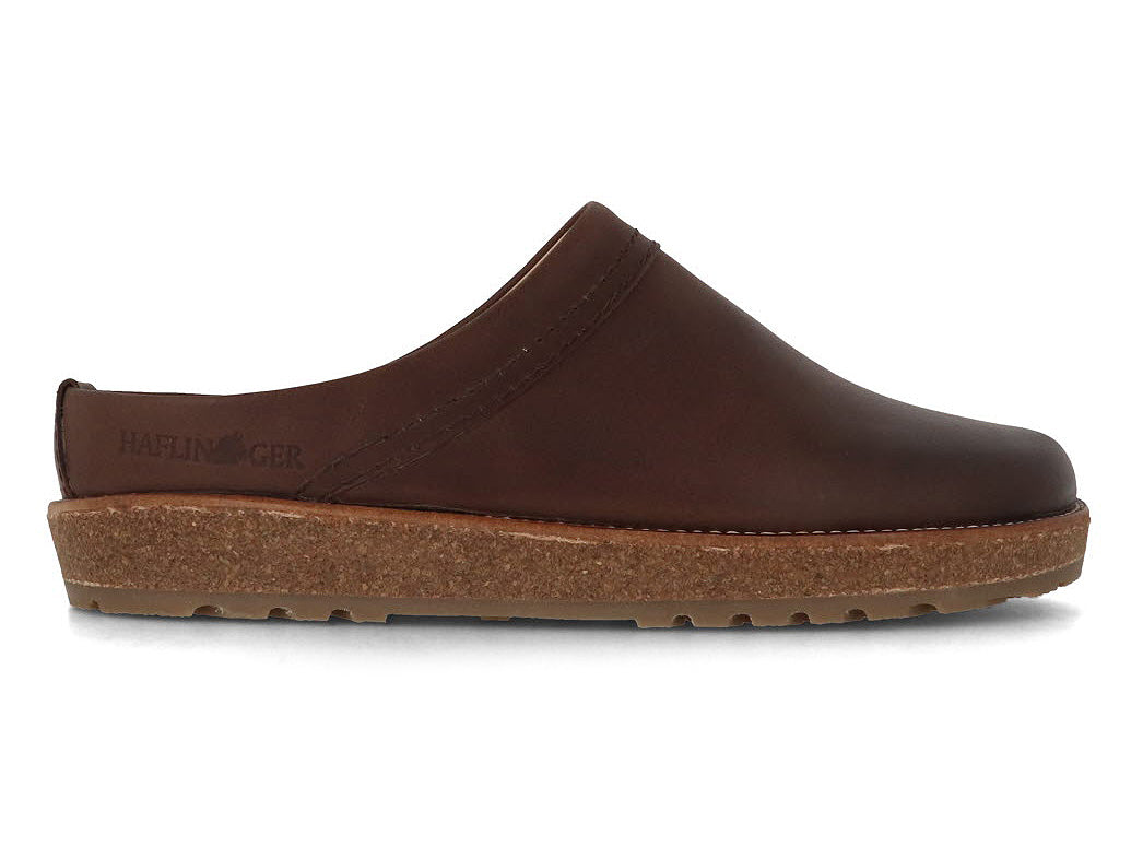 1 HAFLINGER-Men-Women-Leather-Clogs-Travel-Classic-dark-brown #farbe_Brown
