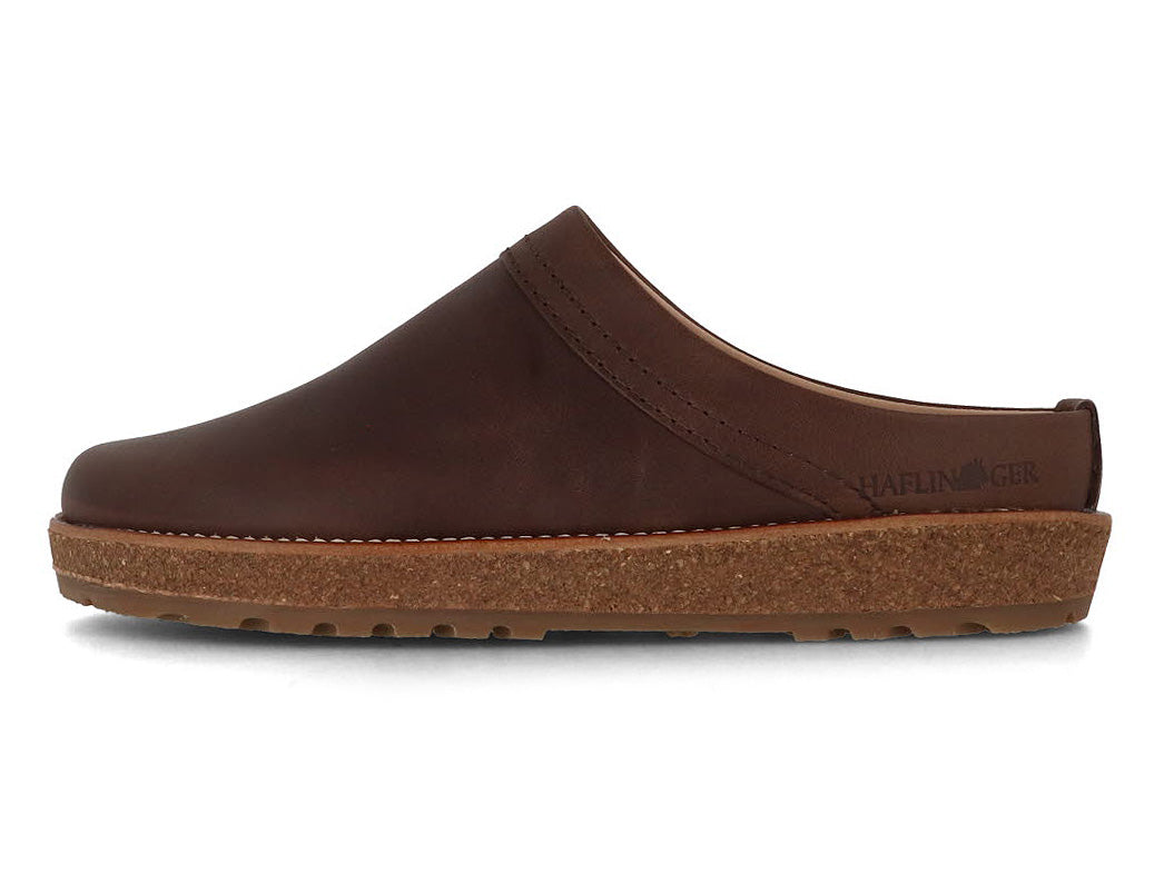1 HAFLINGER-Men-Women-Leather-Clogs-Travel-Classic-dark-brown #farbe_Brown