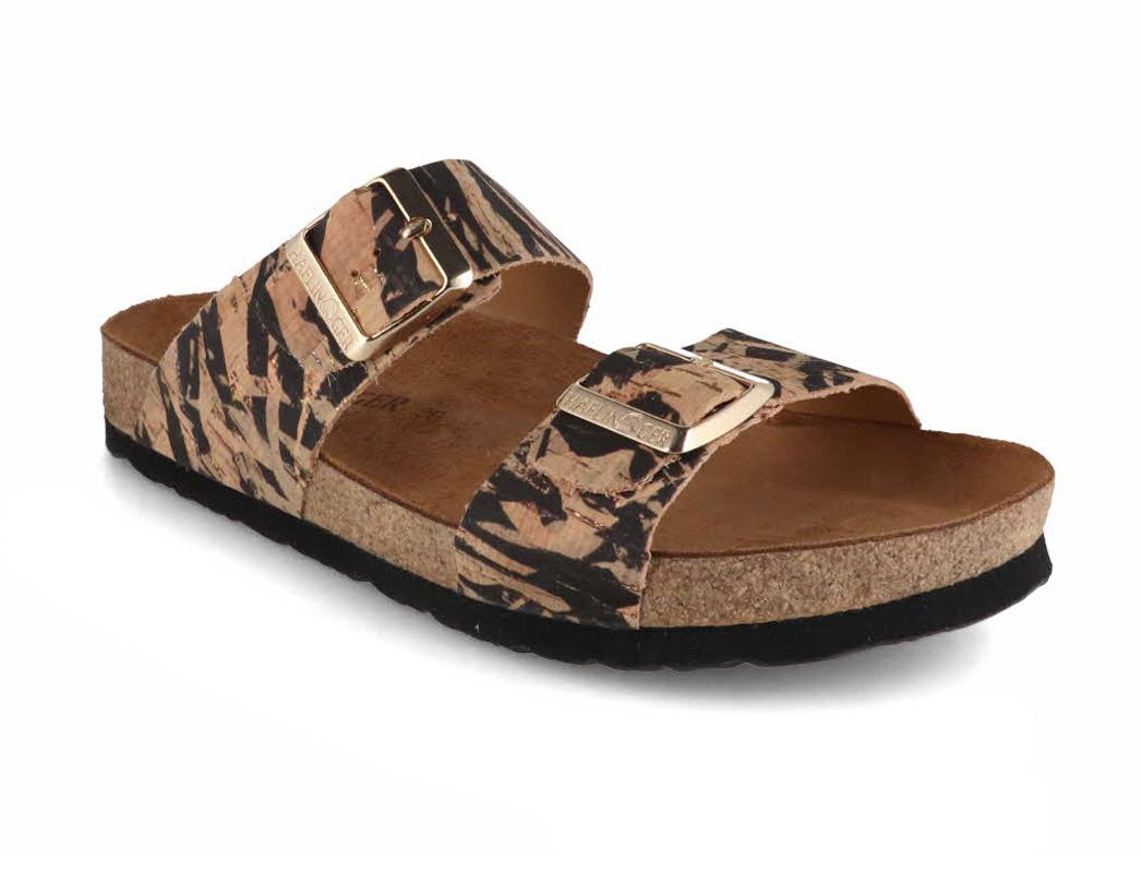 HAFLINGER-Women-Bio-Sandals-Andrea-corkmulti-zebra #farbe_Beige