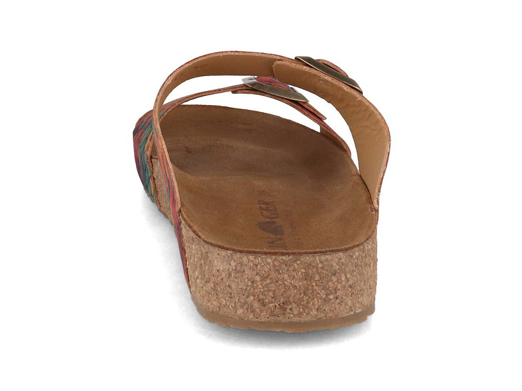 1 HAFLINGER-Women-Mules-Bio-Andrea-corkmulti-feather #farbe_Colorful
