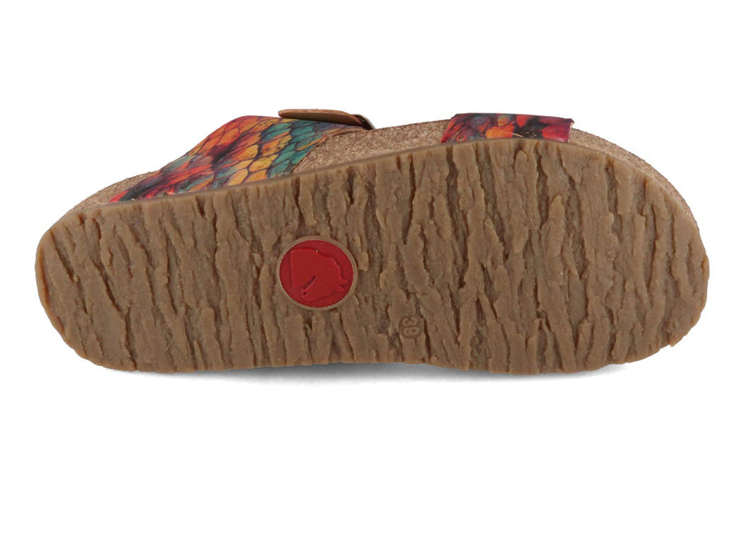 1 HAFLINGER-Women-Mules-Bio-Andrea-corkmulti-feather #farbe_Colorful