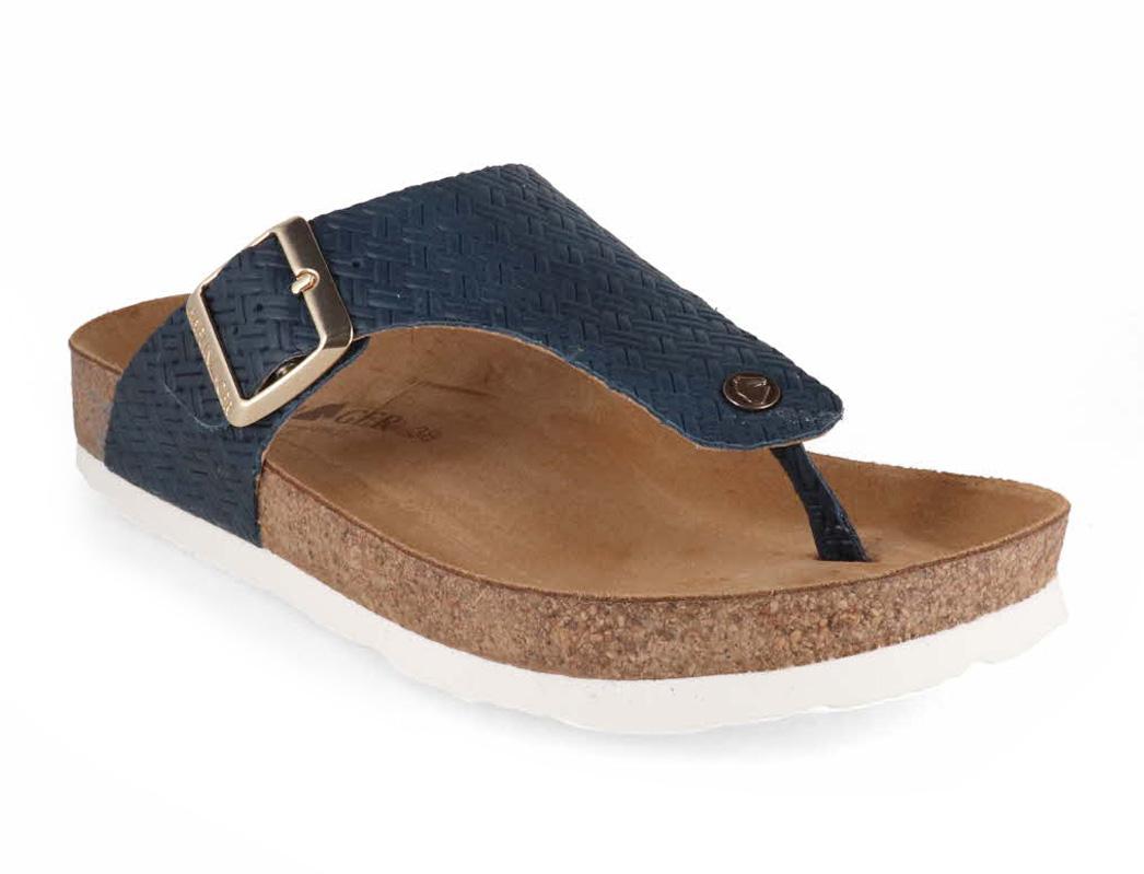 HAFLINGER-Women-Toe-Separator-Bio-Conny-braided-marine #farbe_Blue