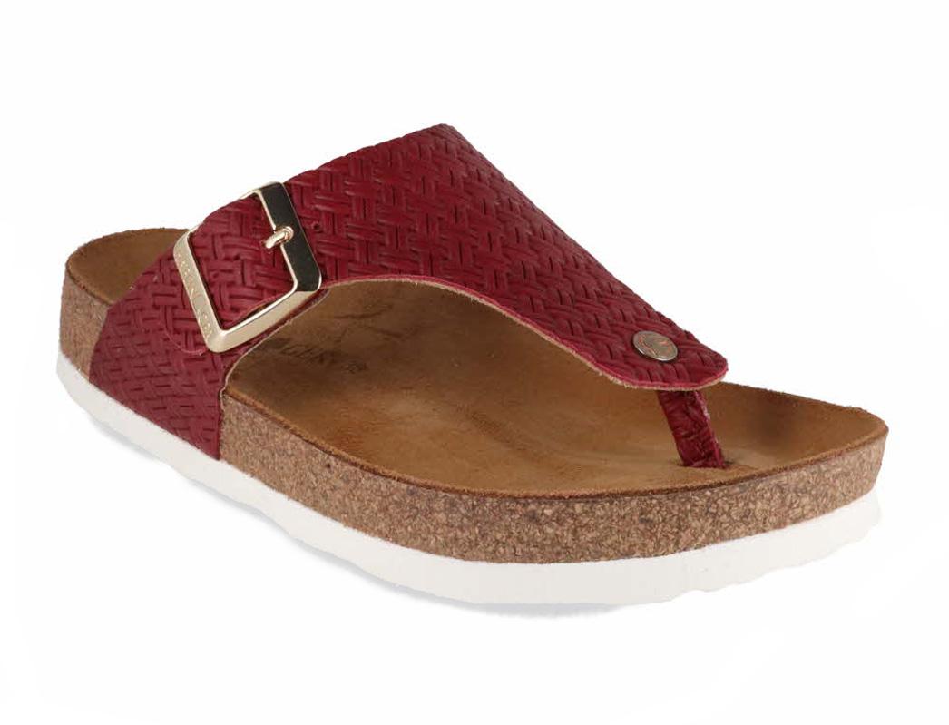 HAFLINGER-Women-Toe-Separator-Bio-Conny-braided-bordeaux #farbe_Red