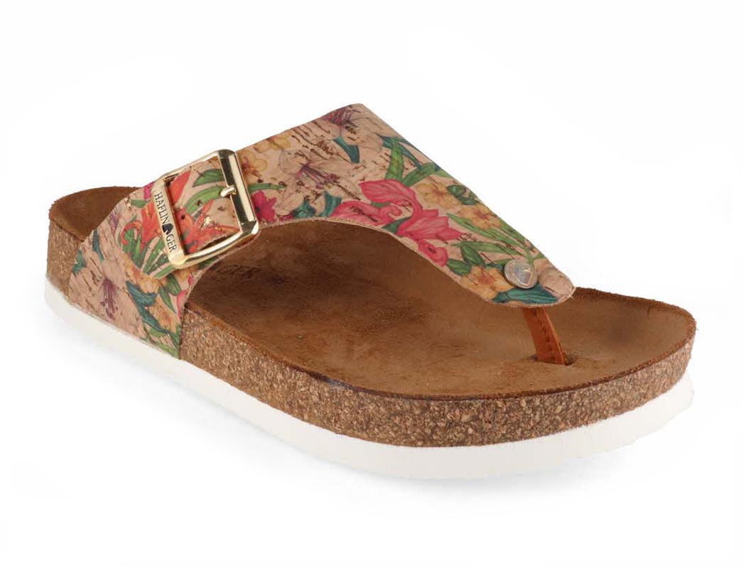 HAFLINGER-Women-Toe-Separator-Bio-Conny-hibiskus-kork-multi #farbe_Beige