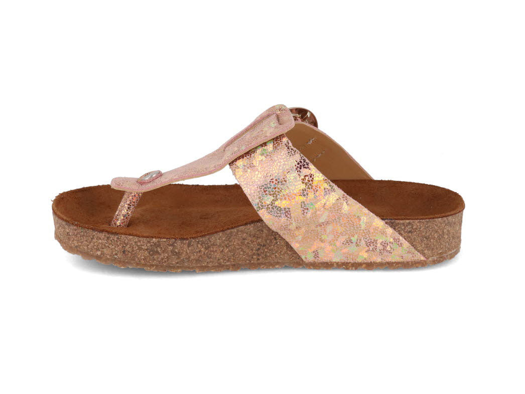 haflinger-thong-sandals-round-buckle-corinna #color_rose